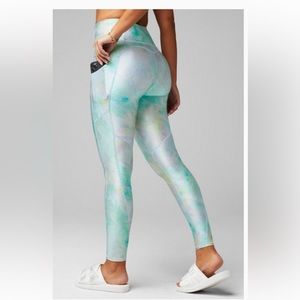 Oasis PureLuxe High-Waisted Legging  Cosmic Halo Shine Sz XL